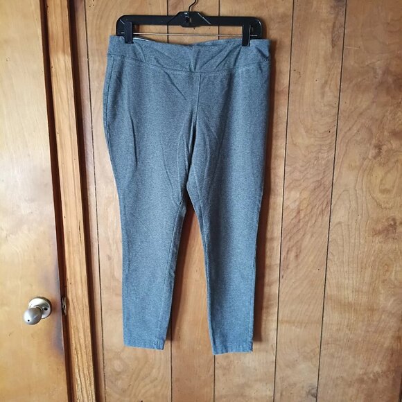 croft & barrow womens gray pullon leggings pants size L - Picture 2 of 4